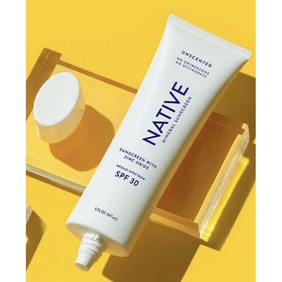 Native Mineral Sunscreen With Zinc Oxide Broad Spectrum SPF 30 | Unscented | 5oz - Picture 2 of 5